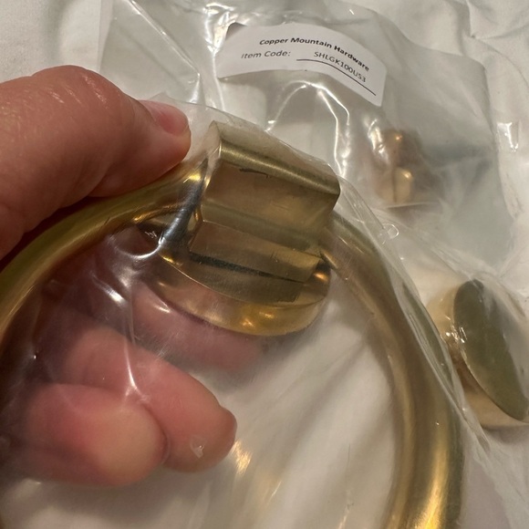 Copper Mountain Hardware Solid Brass Traditional Ring Door Knocker, 5 1/2 Inches - Picture 5 of 7